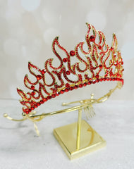 Men's Fleur De Lis Crown W/ Yellow Gemstones
