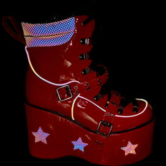 5" Reflective Starry Platform Boots