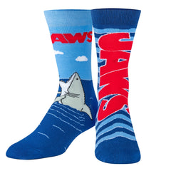 Jaws Movie Open Wide Crew Length Mix Match Knit Socks
