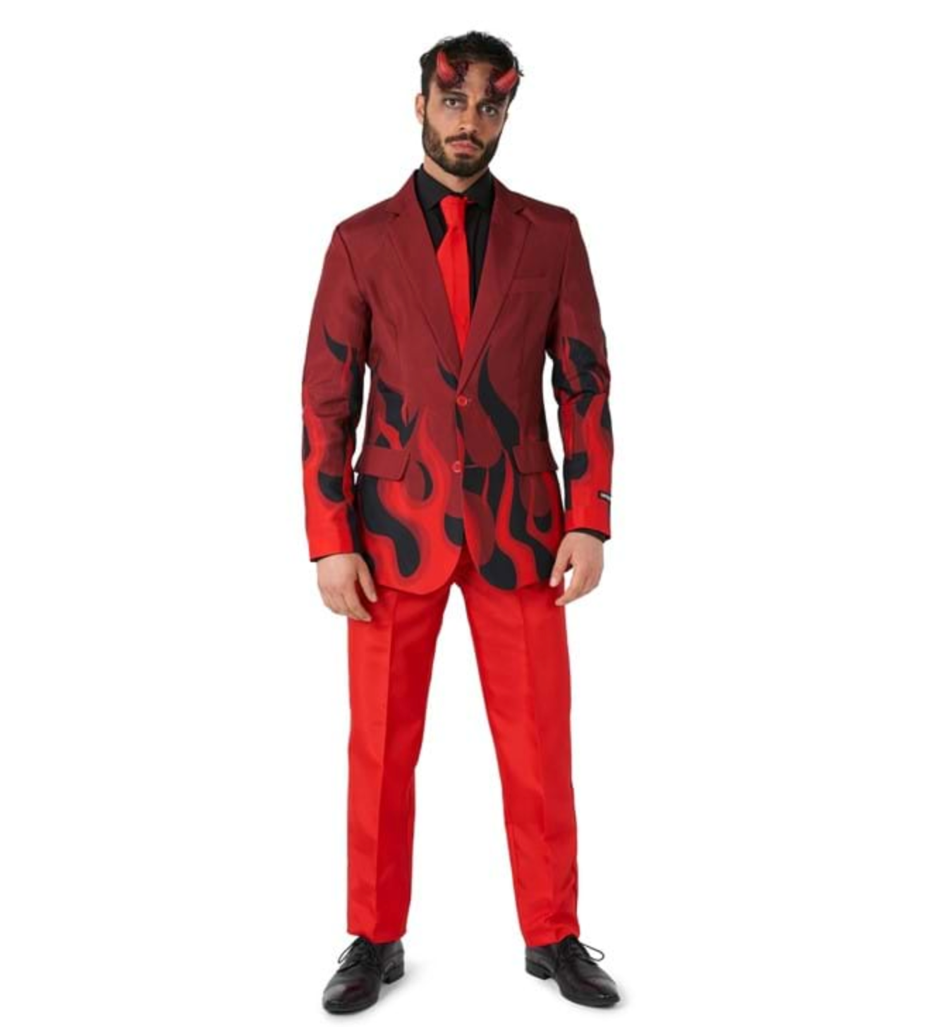 Devil Red Flame 3pc Men's Suit