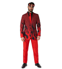 Devil Red Flame 3pc Men's Suit