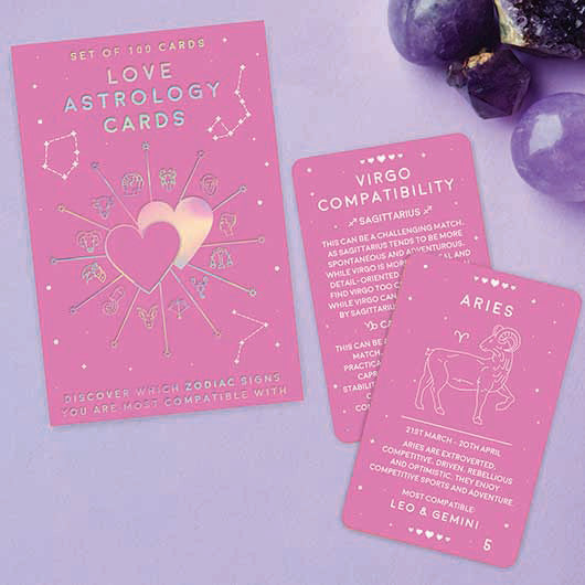 Pretty N' Pink Love Astrology Card Set