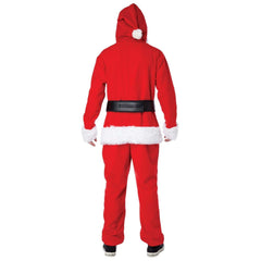Santa Claus Fleece Unisex Jumpsuit Adult Costume