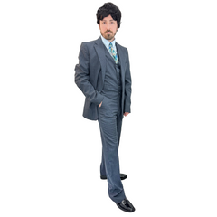 1920s Grey Pinstripe Three Piece Suit Adult Costume