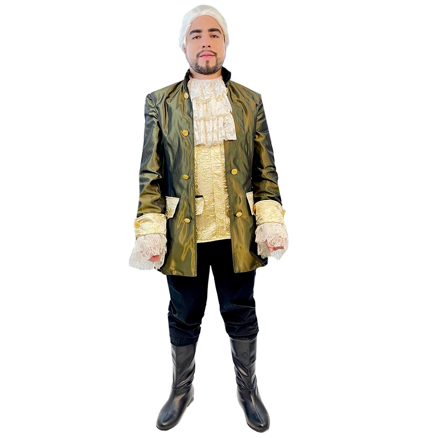 Premiere Ballroom Colonial Gold And Green Men's Adult Costume