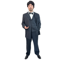 1920s Black Pinstripe Zoot Suit Adult Costume