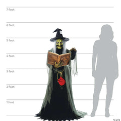 5'8" Spell-Speaking Witch Animated Prop Decoration