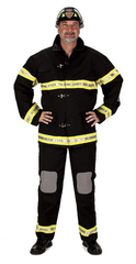 Black Firefighter Suit Adult Costume
