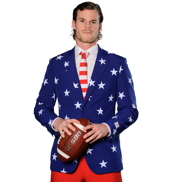 OppoSuits Stars and Stripes Three Piece Suit