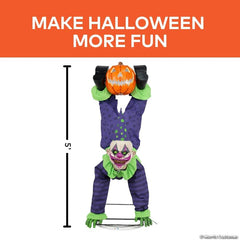 60" Clown & Jack-O'-Lantern - Animated Light-Up Decoration