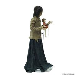 5 Ft. "Maniac Mary" & Doll - Animated Halloween Decoration