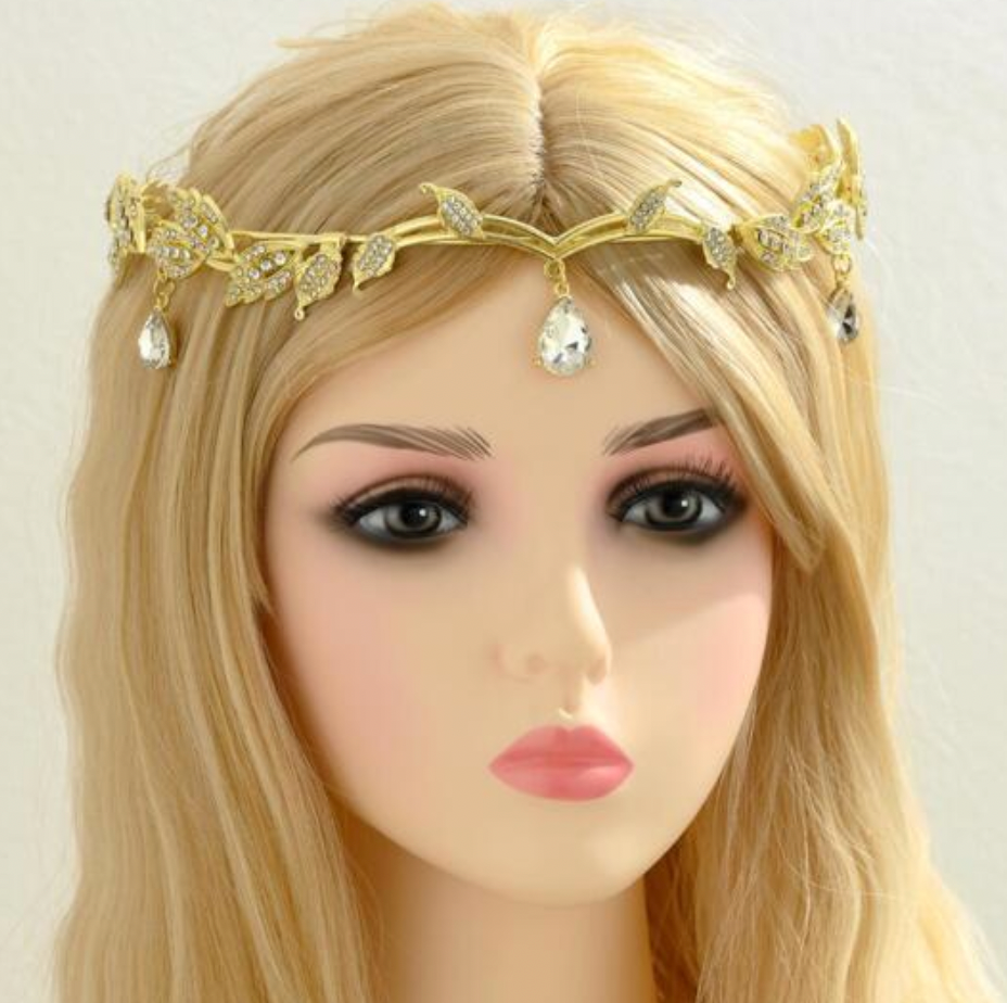 Gold Elf Fairy Rhinestone Headpiece