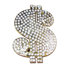 ” $ ” Buckle with Rhinestones