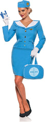 Officially Licensed PAN AM® Stewardess Women's Adult Costume w/ Purse, Gloves & Hat