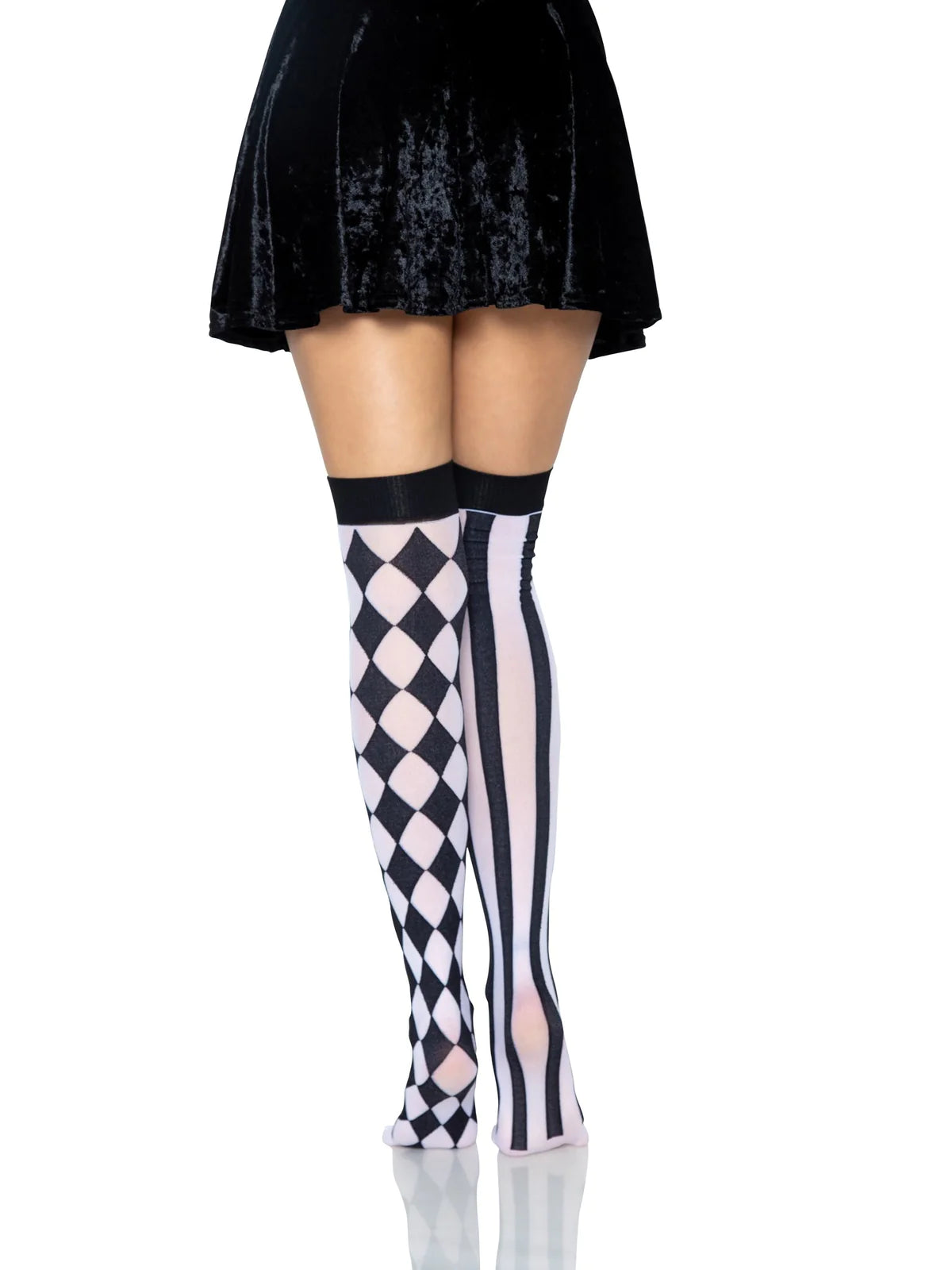 Black & White Harley Quinn Thigh Highs