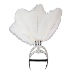 Feathered Rhinestone Showgirl Headpiece