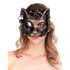 Steampunk Mechanical Cat Mask
