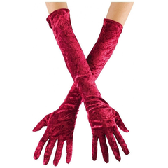 Elegant Long Velvet Gloves