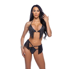Sequin Fringe Bikini Set