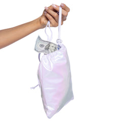 Metallic Iridescent Money Bag