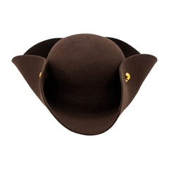 Deluxe 100% Wool Felt Tricorn Pirate Hat