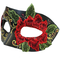 Los Muertos Embroidered Rose Cat Mask