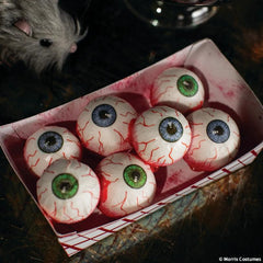 Food Tray of Spooky Eyeballs - 6" Halloween Decoration