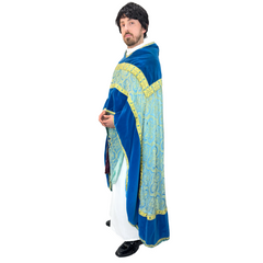 Religious Blue Velvet Adult Cape