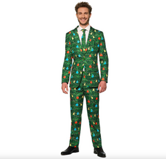 Green Christmas Tree Light Up Three Piece Suit