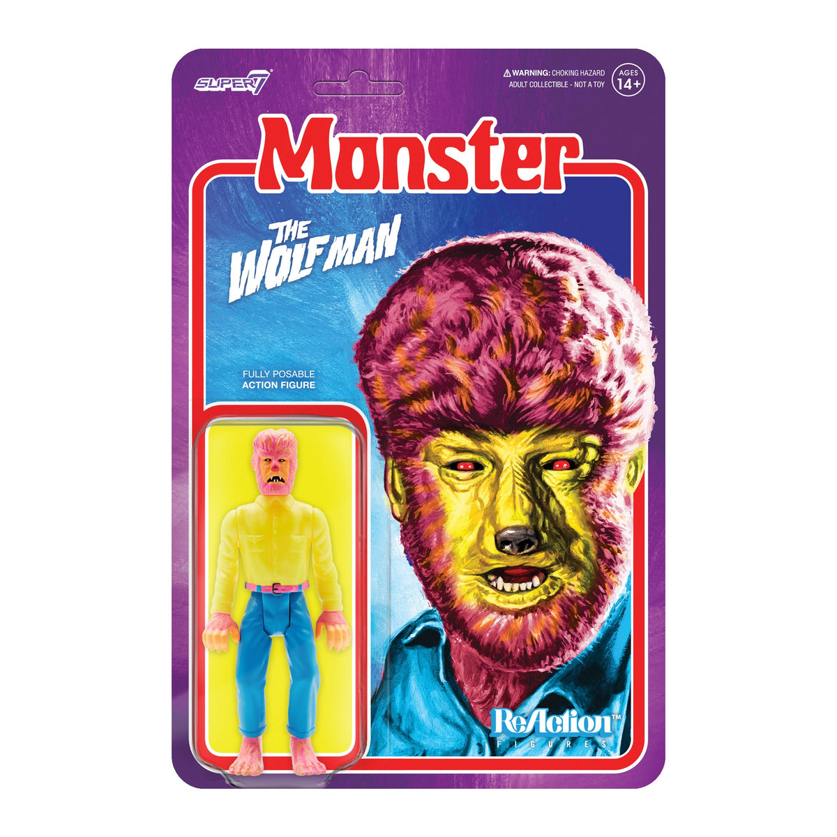 The Wolf Man: 3.75" Universal Monsters Retro Costume Colors ReAction Collectible Action Figure