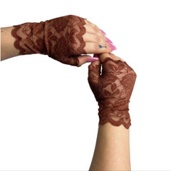 Short Lace Fingerless Gloves