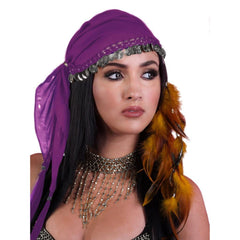 Coin Trim Head Scarf