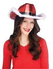 Disco Christmas Sequin Cowboy Hat