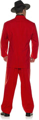 Red Pinstripe Mobster Suit Men's Adult Costume