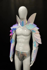 Intergalactic Holographic Armor Men's Festival Costume Set