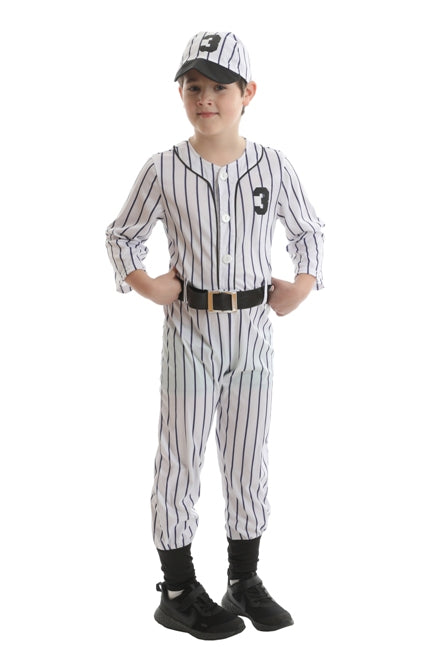 Big League Baseball Player Deluxe Kids Costume
