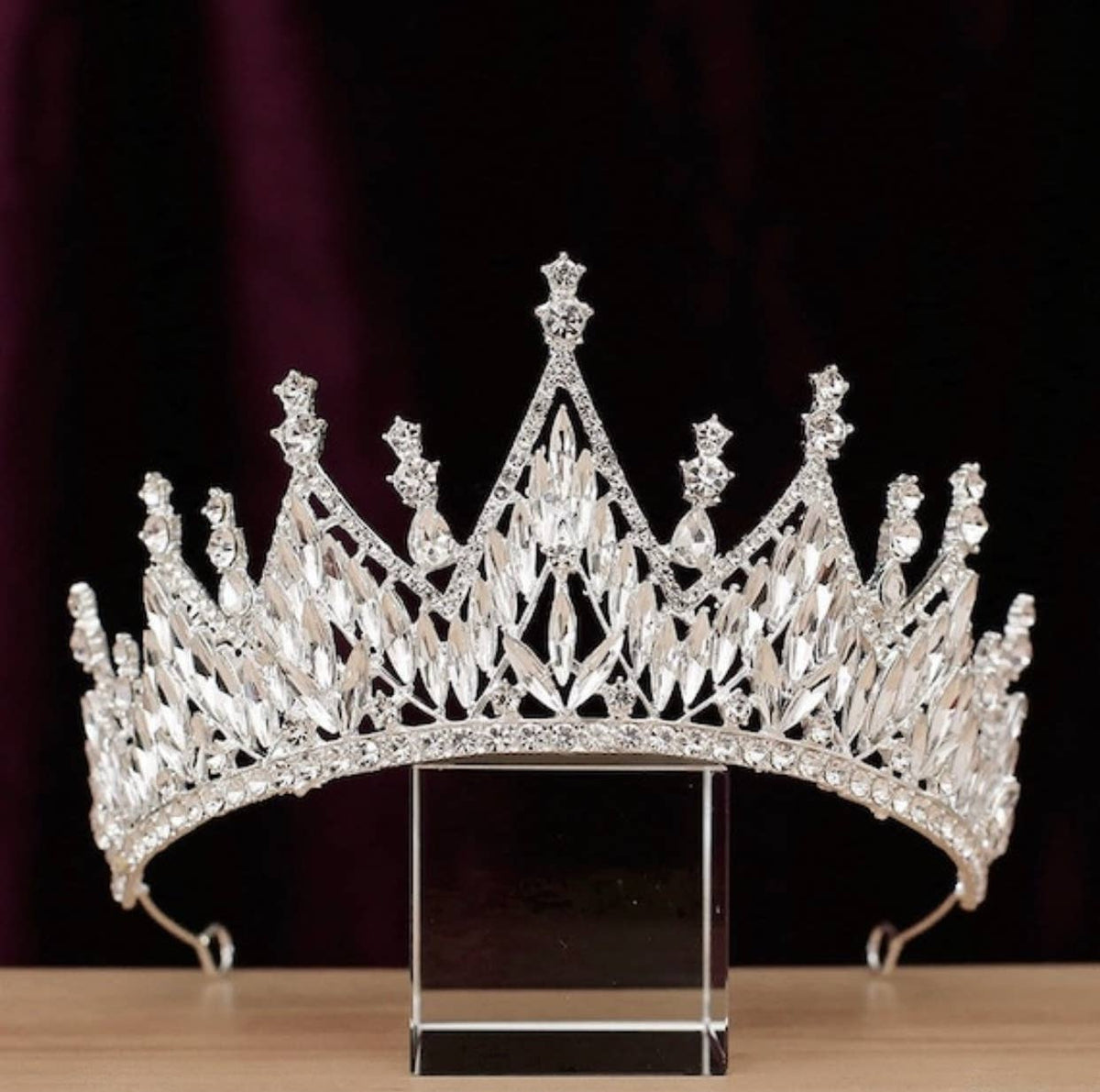 Silver Crystal Wedding Queen Crown