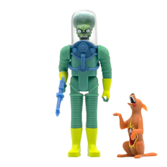 Mars Attacks: 3.75" Destroying A Dog ReAction Collectible Action Figure w/ Ray Gun & Hero Dog
