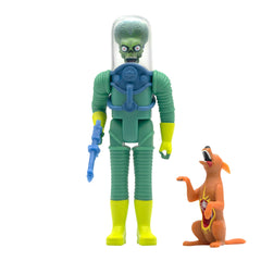 Mars Attacks: 3.75" Destroying A Dog ReAction Collectible Action Figure w/ Ray Gun & Hero Dog
