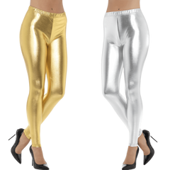 80's Metallic Disco Leggings