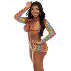 Rainbow Hardcore Net Three Piece Set