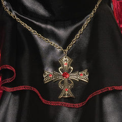Vampire Red Jewel Medallion Necklace