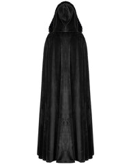 Gothic Faux Fur Trim Long Hooded Coat