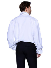 Men's White Ruffle Front Costume Shirt