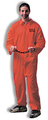 Jailbird Mock Prison Jumpsuit Adult Costume