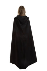 Women's Black Hooded Cape