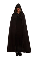 Women's Black Hooded Cape