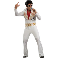 Elvis White Sequin Eagle Jumpsuit Adult Costume