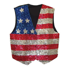 Stars and Stripes Sequin Men's Vest