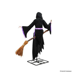8 Ft. Hovering Witch - Animated & Light-Up Decoration